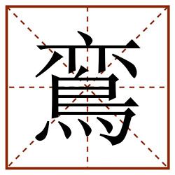 鵉田字格_鵉田字格书写_鵉田字格笔顺_鵉田字格字帖_鵉田字格模板