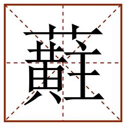 蘣田字格_蘣田字格书写_蘣田字格笔顺_蘣田字格字帖_蘣田字格模板
