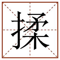 揉田字格_揉田字格书写_揉田字格笔顺_揉田字格字帖_揉田字格模板