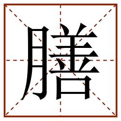 膳田字格_膳田字格书写_膳田字格笔顺_膳田字格字帖_膳田字格模板