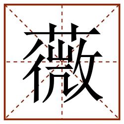 薇田字格_薇田字格书写_薇田字格笔顺_薇田字格字帖_薇田字格模板