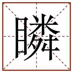 瞵田字格_瞵田字格书写_瞵田字格笔顺_瞵田字格字帖_瞵田字格模板
