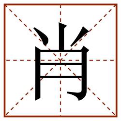肖田字格_肖田字格书写_肖田字格笔顺_肖田字格字帖_肖田字格模板