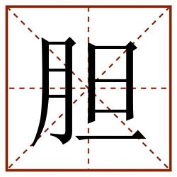 胆田字格_胆田字格书写_胆田字格笔顺_胆田字格字帖_胆田字格模板